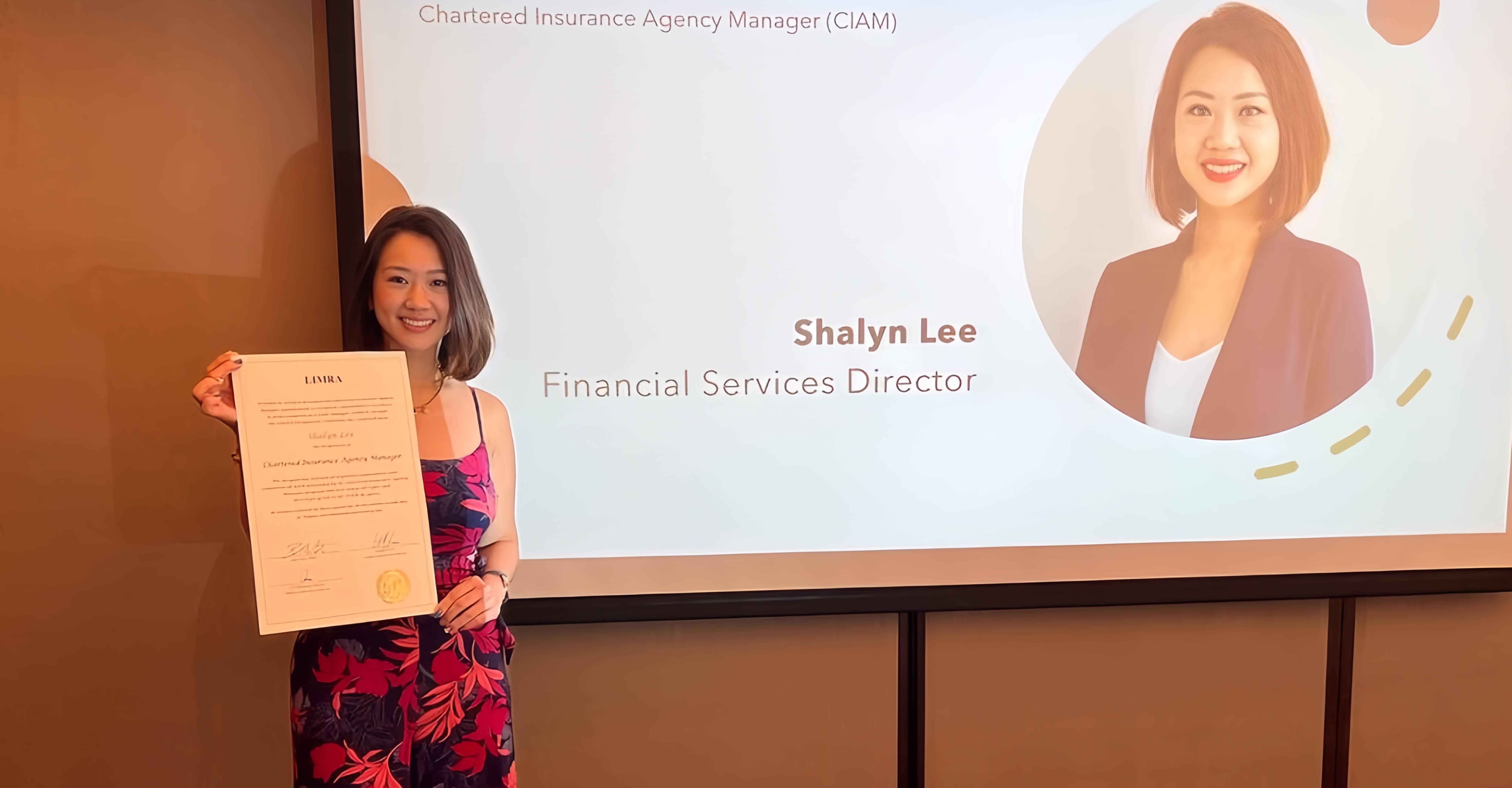 Shalyn Lee with CIAM Certificate